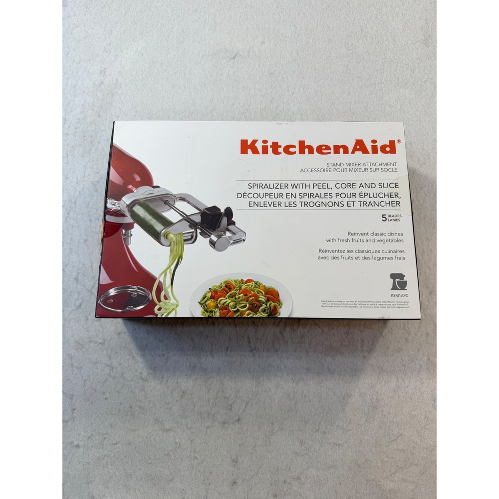 KitchenAid‎ KSM1APC Spiralizer Plus Peel Core Stand Mixer Attachment 5 Blade new